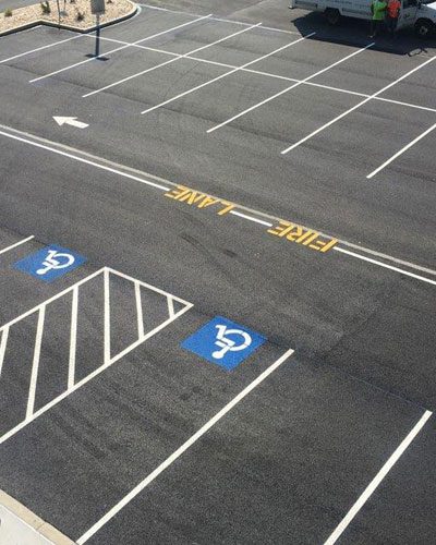 Parking lines marking